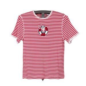 Vintage Nautical Theme Women's Top MEDIUM Sailor Ship Boat Coastal Stripe Ocean